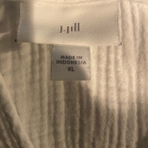 J. Jill White Textured Hoodie - Picture 2 of 2